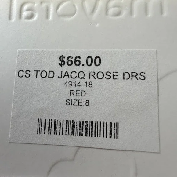 NEW Mayoral Girls Red Jacquard Rose Dress Short Sleeve SZ 8 - Picture 3 of 11